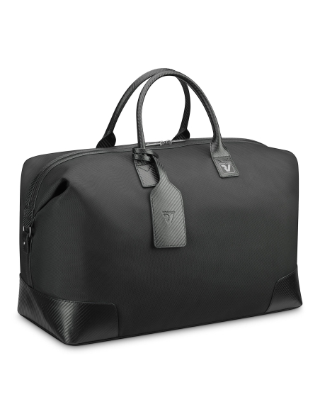 Sac 33 cm Roncato Uno Soft 3.0 Noir — Vue de trois quarts