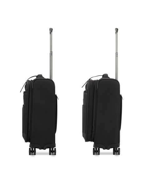 Cabine 55 cm Roncato Uno Soft 3.0 Noir — Profils avec extension fermée et ouverte
