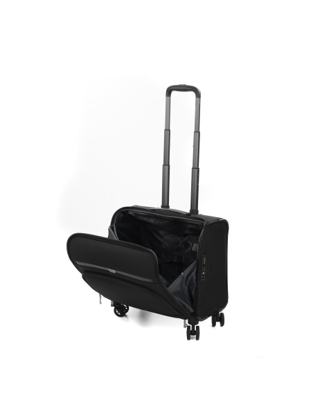 Bureau mobile 4 roues 41,5 cm Roncato Biz 4.0 Noir, compartiment frontal ouvert