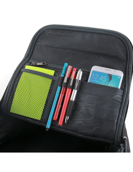 Sac à dos ordinateur 15,6 pouces Roncato Biz 4.0 Noir, organiseur pour stylos et cartes