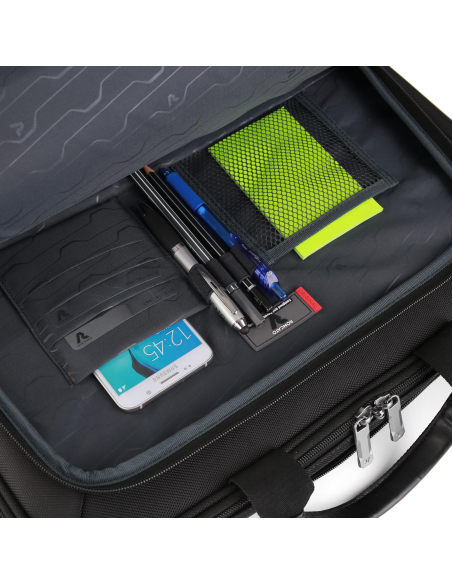 Sacoche ordinateur 15,6 pouces Roncato Biz 4.0 Noir, organiseur pour stylos et cartes