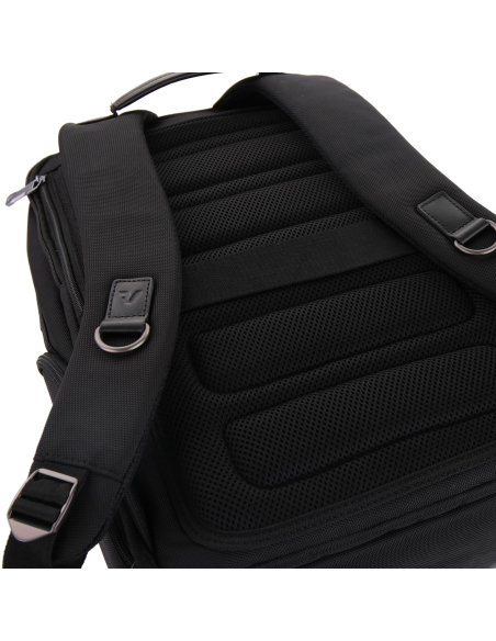 Sac à dos ordinateur 15,6 pouces Roncato Biz 4.0 Noir, rembourrage du dos et bretelles