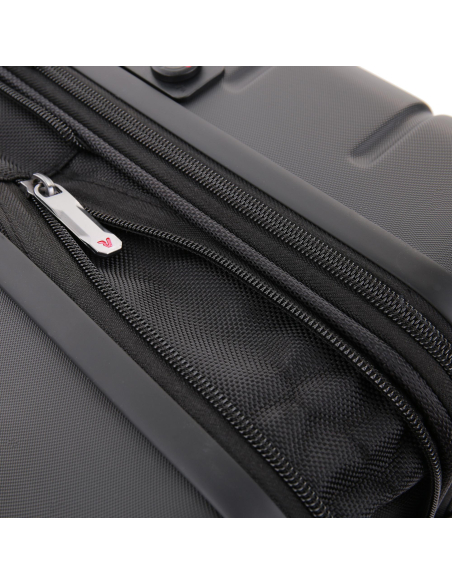 Valise cabine 4 roues 55 cm Roncato Biz 4.0 Noir, fermetures zippées