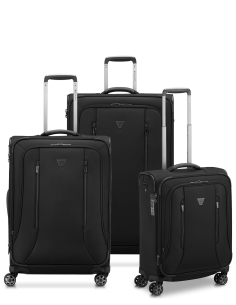 Roncato City 3.0 Set de 3 valises extensibles 55/64/77cm Noir 41509001