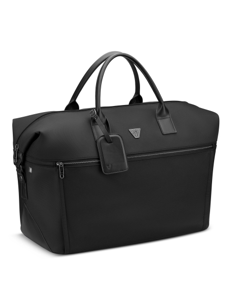 Vue trois quarts et poche frontale zippée — Roncato City 3.0 Noir