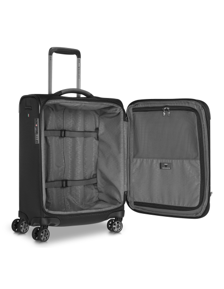 Ouverture du compartiment avec sangles et poches — Roncato City 3.0 Noir