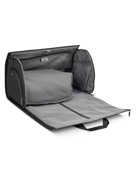 Sac ouvert avec rangement des vêtements visible — Roncato City 3.0 Noir