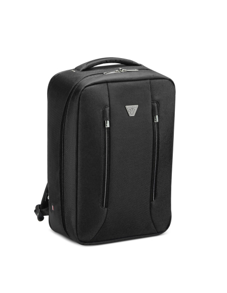 Vue trois quarts du sac à dos extensible — Roncato City 3.0 Noir