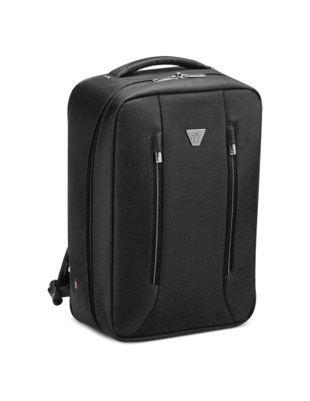 Vue rapprochée du sac et de ses poches avant — Roncato City 3.0 Noir