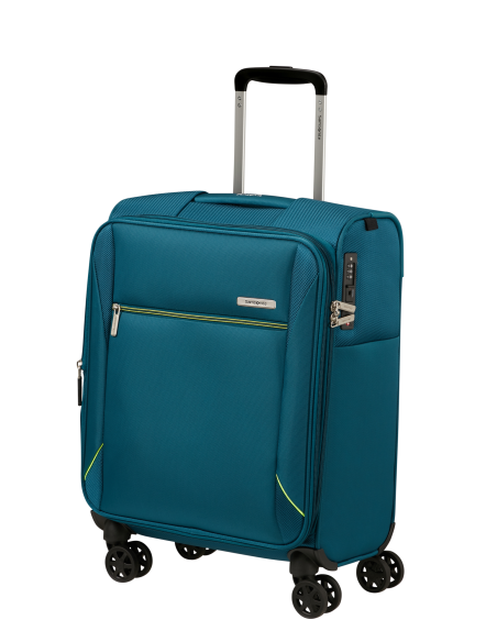 Samsonite Base Breeze 55 cm Petrol Blue, vue de trois quarts