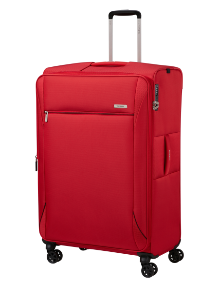 Samsonite Base Breeze 81 cm Rouge, poignée télescopique entièrement déployée