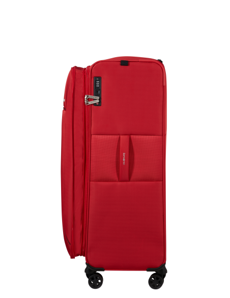 Samsonite Base Breeze 81 cm Rouge, extension ouverte, vue latérale