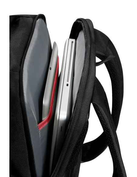 Samsonite Guardit 3.0 sac à dos sous-siège S 14 pouces Noir, rangement ordinateur et tablette ouvert