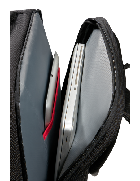 Samsonite Guardit 3.0 sac à dos sous-siège M 15,6 pouces Noir, rangement ordinateur et tablette ouvert