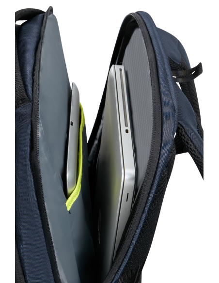 Samsonite Guardit 3.0 sac à dos M 15,6 pouces Bleu, rangement ordinateur et tablette ouvert