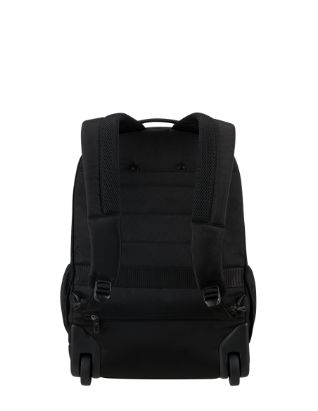 Samsonite Guardit 3.0 sac à dos à roulettes 15,6 pouces Noir, vue arrière avec bretelles et roues