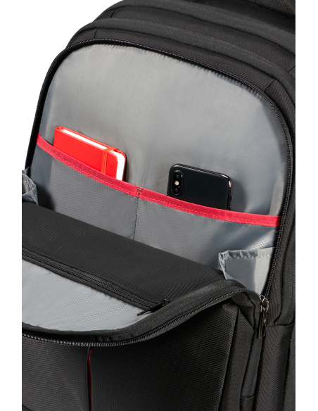 Samsonite Guardit 3.0 sac à dos à roulettes 15,6 pouces Noir, poche avant ouverte avec organiseur