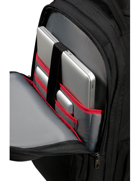 Samsonite Guardit 3.0 sac à dos à roulettes 15,6 pouces Noir, rangement ordinateur et tablette ouvert