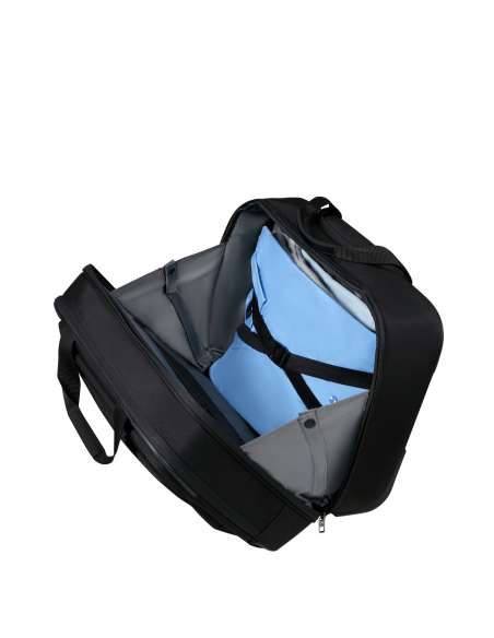 Samsonite Guardit 3.0 bureau mobile 17,3 pouces Noir, intérieur ouvert avec sangles de maintien