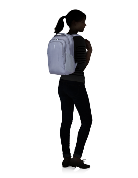 Sac à dos Samsonite Guardit Classy 2.0 Storm Blue, porté sur le dos