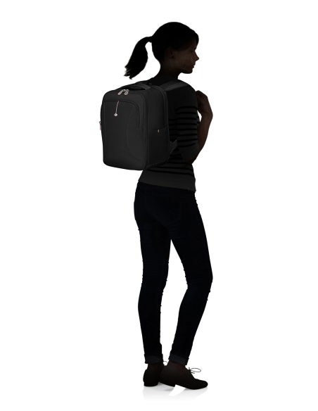 Sac à dos Samsonite Guardit Classy 2.0 Noir, porté sur le dos