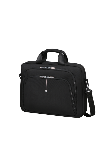 Serviette Samsonite Guardit Classy 2.0 Noir, vue de trois quarts