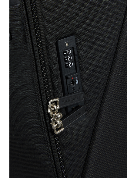 Serrure TSA avec tirettes verrouillées — Samsonite Litebeam 45 cm Noir