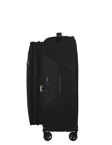 Soufflet ouvert pour augmenter la profondeur — Samsonite Litebeam 66 cm Noir