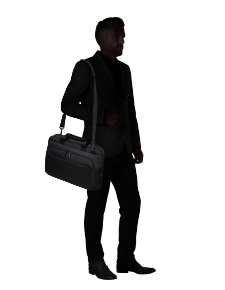 Silhouette montrant le portage — Serviette 15.6 pouces Samsonite Mysight Noir
