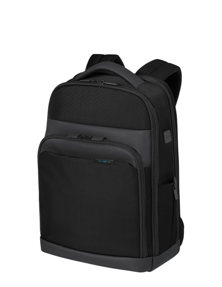 Vue de trois quarts — Sac à dos 14.1 pouces Samsonite Mysight Noir