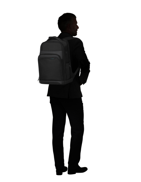 Silhouette montrant le portage — Sac à dos 14.1 pouces Samsonite Mysight Noir