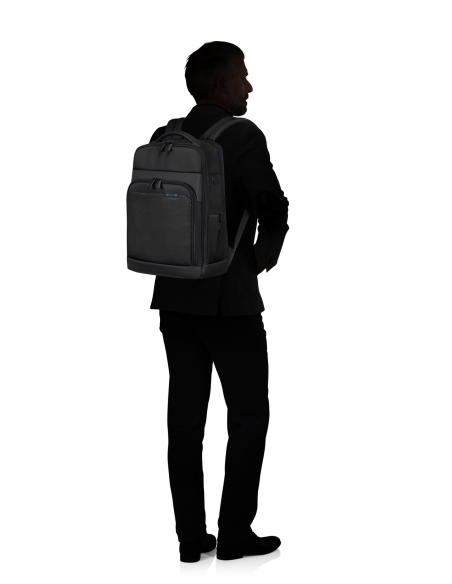 Silhouette montrant le portage — Sac à dos 15.6 pouces Samsonite Mysight Noir