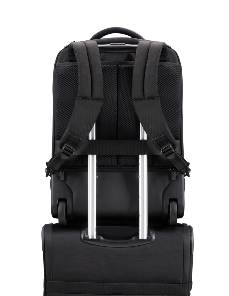 Passant arrière utilisé sur une valise — Sac à dos 2 roues 17.3 pouces Samsonite Mysight Noir