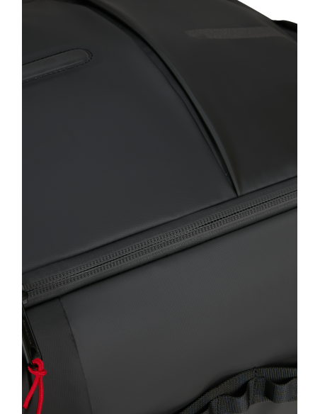 Sac pliable 4 en 1 Samsonite Prodiver Noir, détail du tissu et de la fermeture zippée