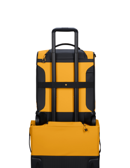 Sac à roues 45 cm Samsonite Prodiver Jaune, sac fixé sur une poignée de valise