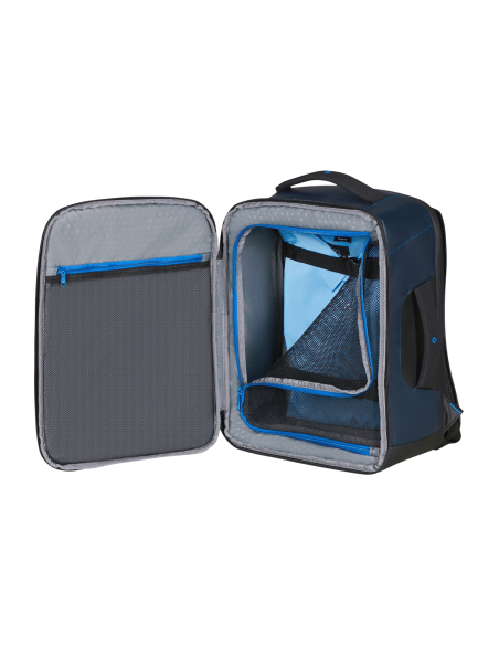 Sac à dos S 15,6 pouces Samsonite Prodiver Blue Nights, compartiment principal ouvert et séparation zippée
