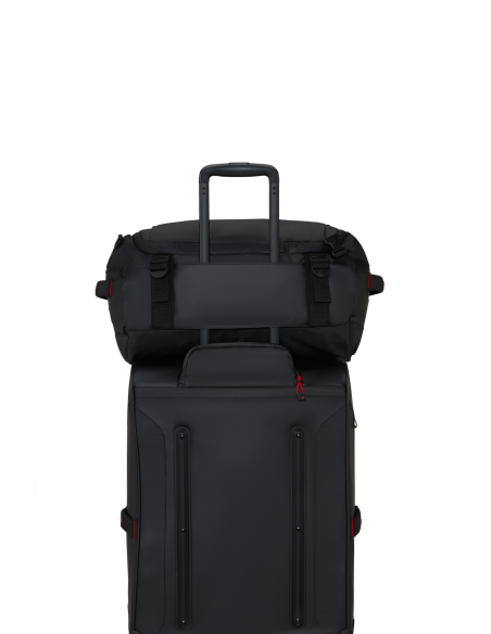Sac pliable XS Samsonite Prodiver Noir, sac fixé sur une poignée de valise