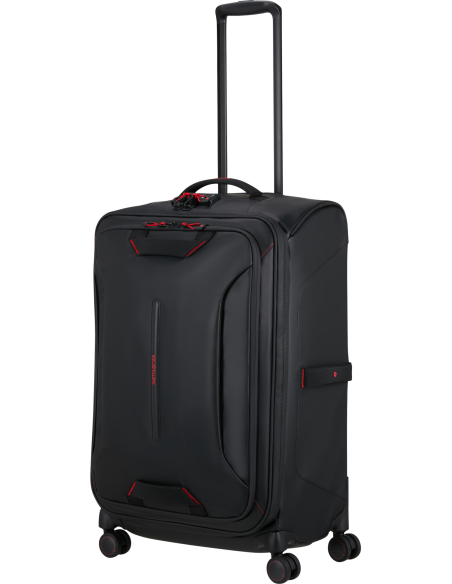 Valise 68 cm Samsonite Prodiver Noir, vue de trois quarts, poignée déployée