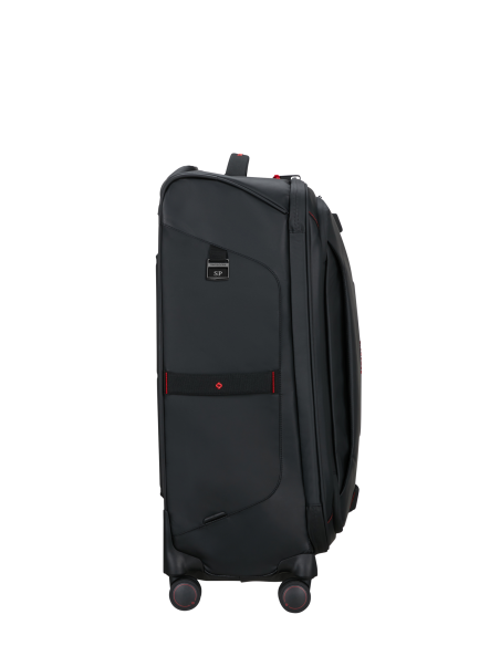 Valise 68 cm Samsonite Prodiver Noir, profil et poignée latérale