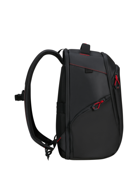 Sac à dos XS 14 pouces Samsonite Prodiver Noir, profil et bretelles