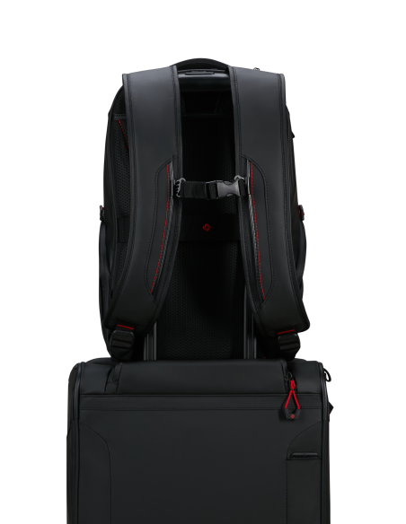 Sac à dos XS 14 pouces Samsonite Prodiver Noir, sac fixé sur une poignée de valise