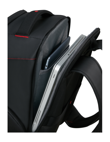 Sac à dos XS 14 pouces Samsonite Prodiver Noir, compartiment ouvert avec ordinateur