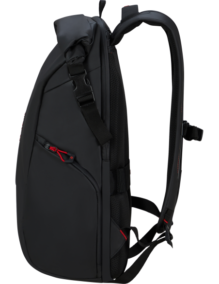 Sac à dos Rolltop L Samsonite Prodiver Noir, profil et bretelles