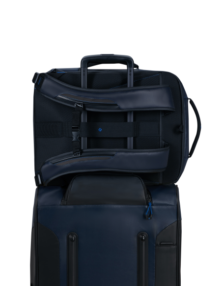 Sac à dos M 15,6 pouces Samsonite Prodiver Blue Nights, sac fixé sur une poignée de valise