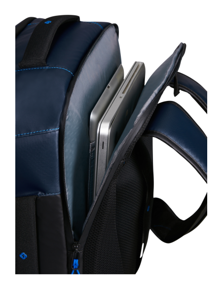 Sac à dos M 15,6 pouces Samsonite Prodiver Blue Nights, compartiment ouvert avec ordinateur