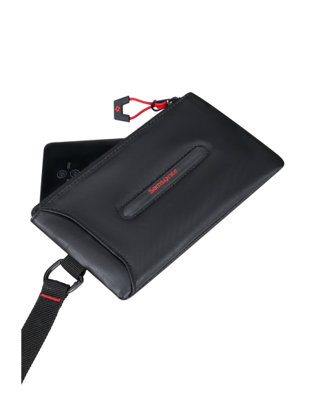 Portefeuille All In Case Samsonite Prodiver Noir, passeport glissé dans le portefeuille