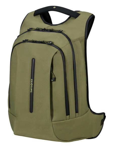 Sac à dos L 17,3 pouces Samsonite Prodiver Waxed Wasabi, vue de trois quarts