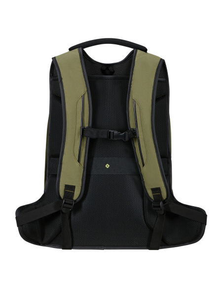 Sac à dos L 17,3 pouces Samsonite Prodiver Waxed Wasabi, dos, bretelles et ceinture