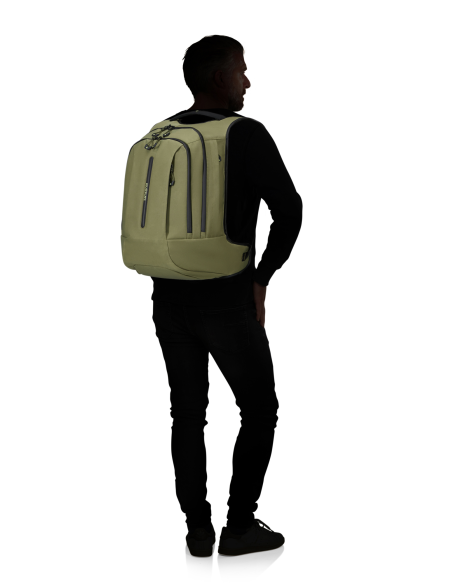 Sac à dos L 17,3 pouces Samsonite Prodiver Waxed Wasabi, sac porté sur le dos