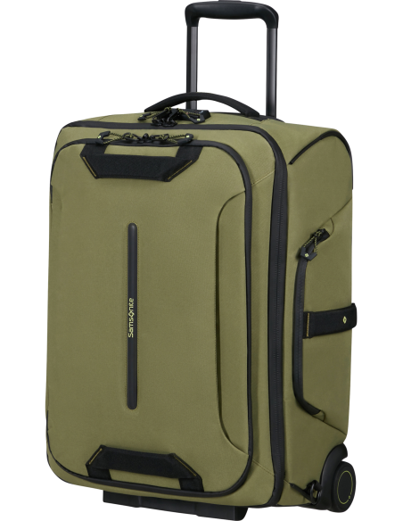 Sac à roues 55 cm Samsonite Prodiver Waxed Wasabi, vue de trois quarts